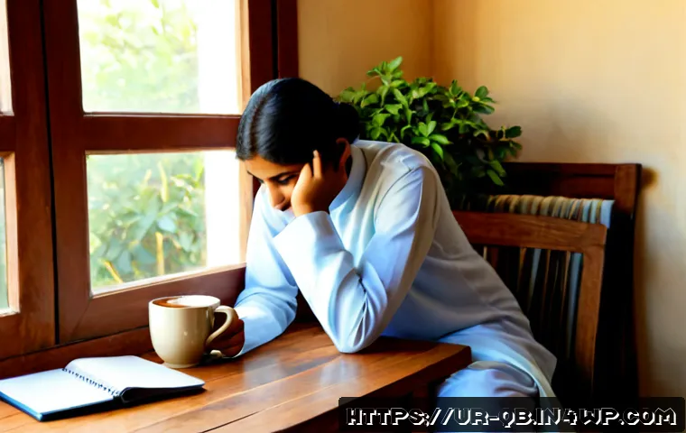 Home 17 정보 다이어트법으로 정신적인 피로 줄이기 - Photorealistic serene morning in a Pakistani home, an Urdu-speaking young adult sitting comfortably ...